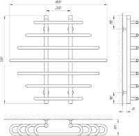 Uscător de prosoape Laris Odissei P7 800х700 imaginea #2 — magazin online Desire.md