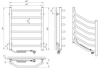 Uscător de prosoape Laris Viktoria P6 450х600 Elektro L imaginea #5 — magazin online Desire.md