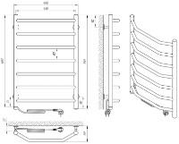 Uscător de prosoape Laris Viktoria P7 450х700 Elektro L imaginea #3 — magazin online Desire.md