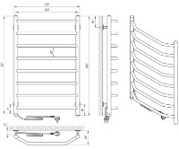 Uscător de prosoape Laris Viktoria P8 500х800 Elektro L imaginea #4 — magazin online Desire.md