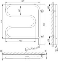 Uscător de prosoape Laris 25 PS3 500х500 Elektro Turning imaginea #3 — magazin online Desire.md