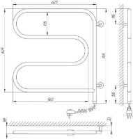 Uscător de prosoape Laris 25 PS3 600х600 Elektro Turning imaginea #3 — magazin online Desire.md