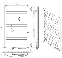 Полотенцесушитель Laris Atlant Premium CK10 500х900 Elektro R фото №4 — интернет-магазин Desire.md