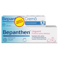 Cremă pentru bebeluși Bayer Bepanthen Promo Unguent 100g + Crema 30g