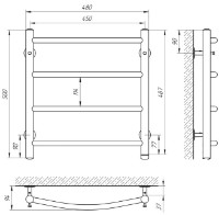 Полотенцесушитель Laris Classic P4 450х500 фото №4 — интернет-магазин Desire.md