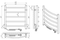 Uscător de prosoape Laris Classic P5 450х500 Elektro L imaginea #3 — magazin online Desire.md