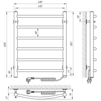 Uscător de prosoape Laris Classic P6 450х600 Elektro R imaginea #4 — magazin online Desire.md