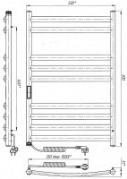 Полотенцесушитель Laris Classic Premium P9 500х800 Elektro L фото №4 — интернет-магазин Desire.md