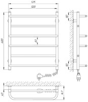 Uscător de prosoape Laris Comfort CK6 500x600 Black Elektro R imaginea #4 — magazin online Desire.md