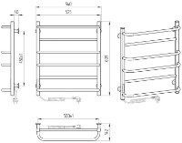 Полотенцесушитель Laris Comfort CK6 500х600 Black Elektro L фото №4 — интернет-магазин Desire.md