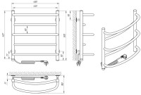 Uscător de prosoape Laris EuroMix P5 450х500 Elektro L imaginea #3 — magazin online Desire.md