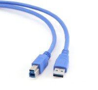 Cablu Cablexpert USB 3.0 AM/BM 1.8m Blue (CCP-USB3-AMBM-6)
