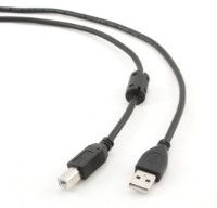 Cablu USB Cablexpert USB 2.0 AM/BM 3m Black (CCF-USB2-AMBM-10)