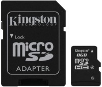 Сard de memorie Kingston microSDHC 8Gb Class 4 + SD adapter (SDC4/8GB)