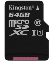 Карта памяти Kingston microSDXC 64Gb Class 10 UHS-I (SDC10G2/64GBSP)