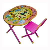 Măsuță pentru copii cu scaun Demi N3-01 Oval Circus