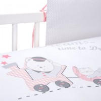 Lenjerie de pat pentru copii Albero Mio Choo-Choo Pink (C-5 K087)