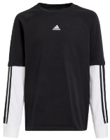 Hanorac pentru copii Adidas J Jam 2In1 Ls Black/White, s.152