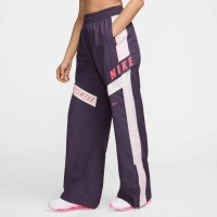 Pantaloni spotivi de dame Nike W Nsw Wvn Os Pant Hr Sw Dark Raisin/Pink Foam/Sail, s.M