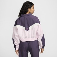 Женская олимпийка Nike W Nsw Jacket Woven Street Dark Raisin/Pink Foam/Sail, s.L фото №2 — интернет-магазин Desire.md