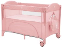 Pătuț pliabil Kikka Boo Milky Way Pink 2023 2 Levels (31003010113)