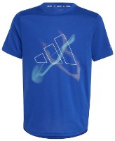 Детская футболка Adidas B Hiit Gfx Tee Semi Lucid Blue/White, s.140
