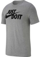 Мужская футболка Nike Shirt Sportswear Just Do It Swoosh Tee Dark Grey Heather/Black, s.XXL