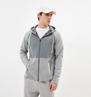 Hanorac pentru bărbați Nike Therma-Fit Edition Novelty Smoke Grey/Heather Grey/Volt, s.XL