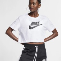 Женская футболка Nike W Nsw Tee Essntl Crp Icn Ftra White/Black, s.M фото №2 — интернет-магазин Desire.md