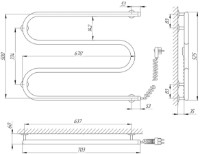Uscător de prosoape Laris 25 PS3 700х500 Elektro L imaginea #2 — magazin online Desire.md
