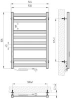 Uscător de prosoape Laris Kvatro CK8 500х800 Graphite Elektro R imaginea #3 — magazin online Desire.md