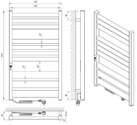 Uscător de prosoape Laris Lavina CK10 500х900 Black Elektro L imaginea #3 — magazin online Desire.md