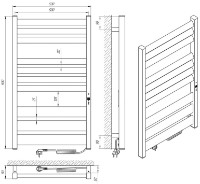 Uscător de prosoape Laris Lavina CK10 500х900 Elektro R imaginea #3 — magazin online Desire.md