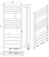 Uscător de prosoape Laris Lavina CK13 500х1200 Black Elektro R imaginea #3 — magazin online Desire.md