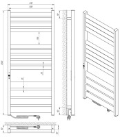 Uscător de prosoape Laris Lavina CK13 500х1200 Elektro R imaginea #3 — magazin online Desire.md