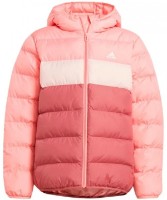 Детская куртка Adidas J Synthetic Down Jacket Semi Pink Spark/Sandy Pink/Preloved Crimson, s.152
