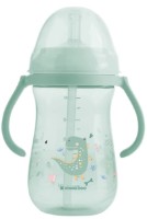 Cana cu pai Kikka Boo Dino World Mint 300ml (31302030077)