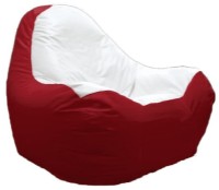 Fotoliu puf Relaxtime HiPoly Medium Red&White