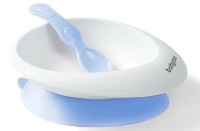 Миска с присоской и ложкой BabyOno Light Blue (1077/04)