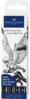 Ручка-лайнер Faber-Castell Pitt Artist Pens Comic Black Set 4pcs