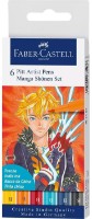 Ручка-лайнер Faber-Castell Pitt Artist Pens Manga Shônen Brush Set 6pcs