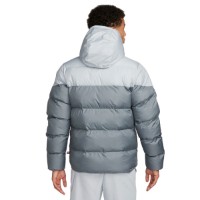 Мужская куртка Nike M Nk Sf Wr Pl-Fld Hd Jkt Light Smoke Grey/Sail, s.M фото №2 — интернет-магазин Desire.md