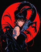 Tablou pe numere Brushme Fata cu tatuajul dragonului (BSB0032FC)