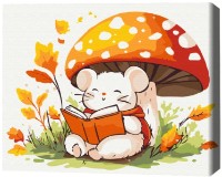 Tablou pe numere Brushme Șoricel cu carte (KBS0172FC)