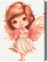 Tablou pe numere Brushme Îngerul finuț (KBS0160FC)