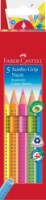 Creioane colorate Faber-Castell Jumbo Grip Neon 5pcs