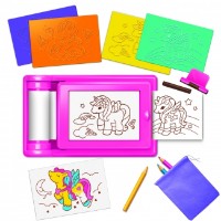 Carte de colorat pentru copii 4M Unicorn Rub Art Studio (00-04799)