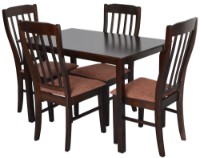 Set masă și scaune Evelin Gloria Chocolate + 4 Wenyl Chocolate/F-789 Brown