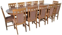 Set masă și scaune Evelin HV-33V Burnish + 12 Deppa R Burnish/F-789 Brown