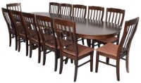 Set masă și scaune Evelin HV-33V Chocolate + 12 Wenyl Chocolate/F-789 Brown